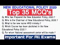 New Education Policy 2020 | Important MCQ's for all Competitive Exams | Current Affairs 2020