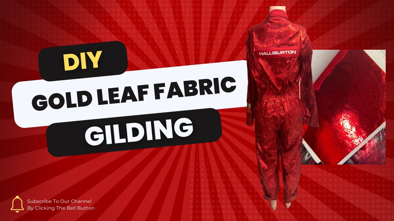 DIY GOLD LEAF TECHNIQUE ON FABRIC - YouTube