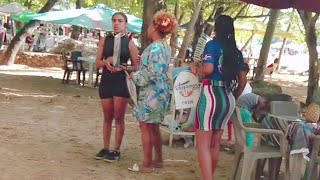 beautiful people walking in sosua beach!dominican republic🇩🇴