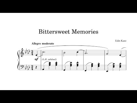 Bittersweet Memories  | Original Piano Composition (Sheet Music Video) - Edin Kaso