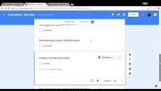 Google Forms for Kindergarten Observations