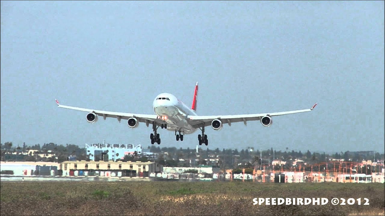 Swiss International Airlines Airbus A340-313X [HB-JMC] Landing in Los Angeles