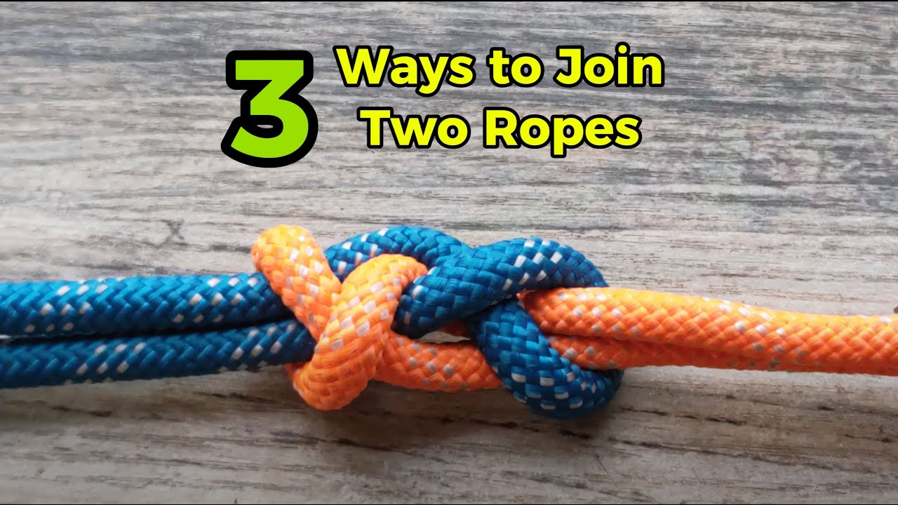 3 Ways to Join Two Ropes | 2本のロープのつなぎ方3選 #knot #diy #handmade #tutorial ...