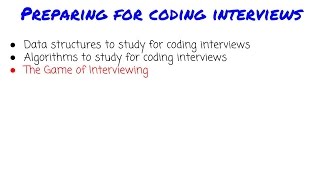 024 - The Game of Interviewing