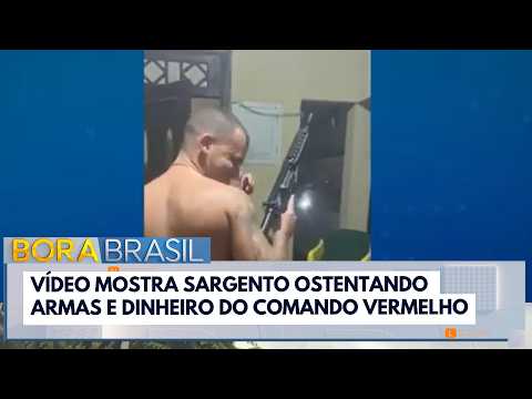 Video shows sergeant flaunting Comando Vermelho weapons and cash