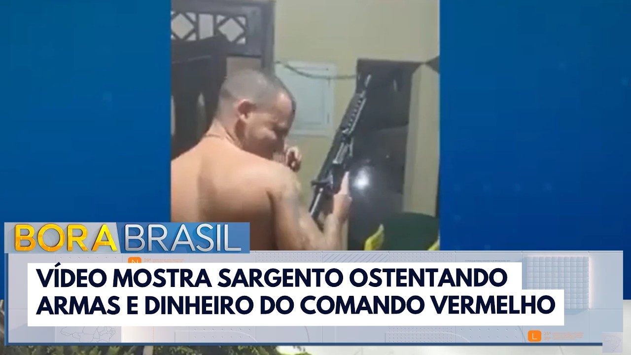 Vídeo mostra sargento ostentando armas e dinheiro do Comando Vermelho