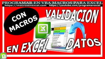 531 ❤️ Como CREAR Lista de VALIDACION 🔥 DATOS en Misma Hoja CON MACRO Excel VBA