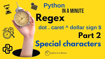 Master Regex Special Characters in Python - Part 1-  dot (.), caret (^), and dollar sign ($)