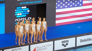 USA Artistic Swimming Mixed Team Free Combination FINAL Athens 2023