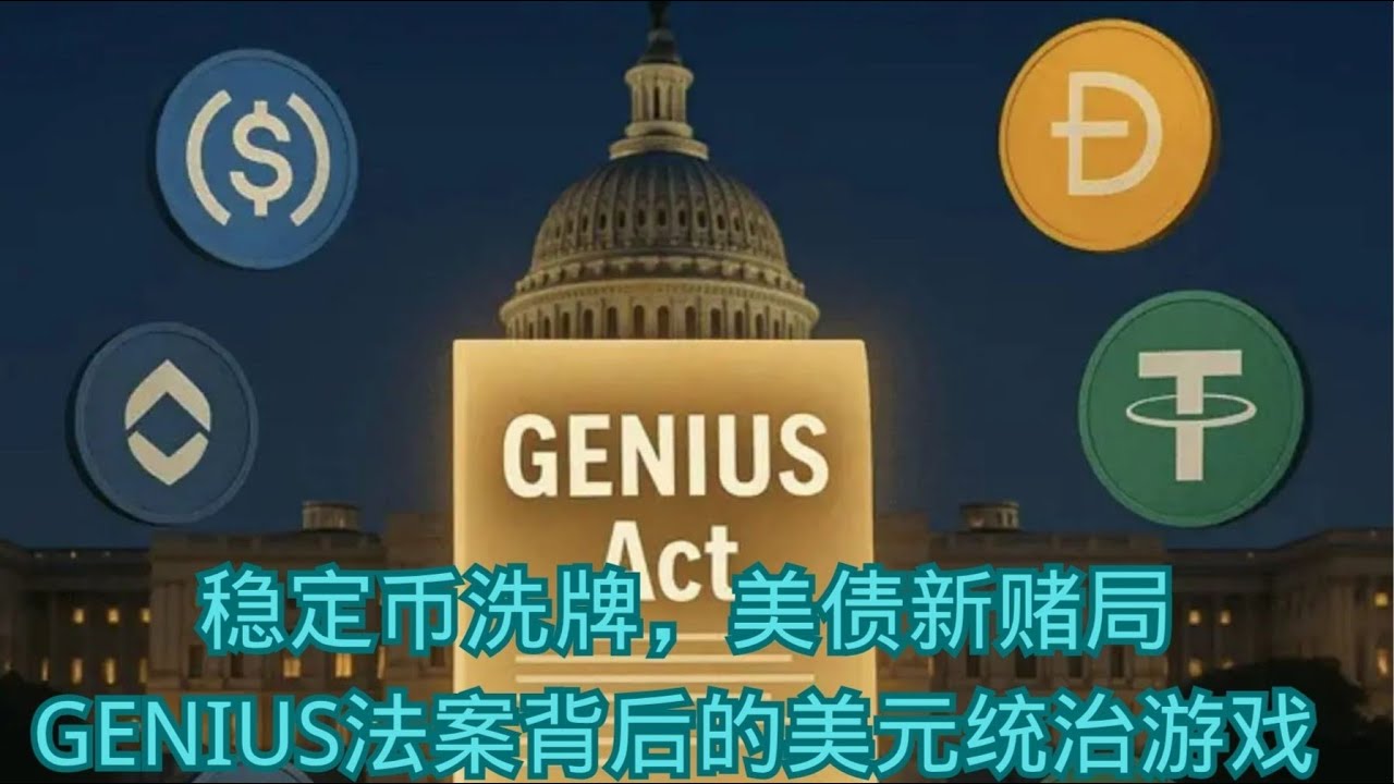 稳定币洗牌，美债新赌局：GENIUS法案背后的美元统治游戏- YouTube