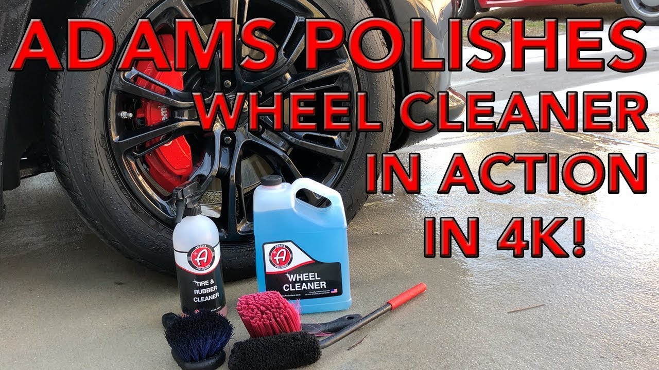 Adams Polishes Wheel Cleaner and Tire & Rubber Cleaner on a Jeep Grand