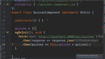 Integating an Angular component with a RESTful Node JS server cs4550 sp20 12104