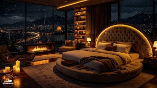 Sweet Jazz Background Music For A Relaxing Evening - Soft Jazz & Fireplace Sounds In A Warm Bedroom