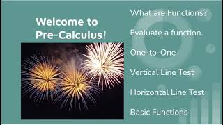 PreCalculus Lesson 1.1 with OpenStax