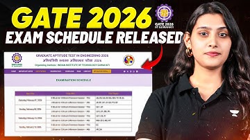 GATE 2026 Exam Schedule Released | Official Dates Out by IIT Guwahati | GATE 2026 Latest Update