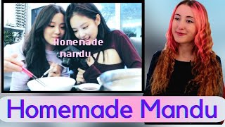 Homemade Mandu Vlog Feat. Jisoo Tepki Kpop Tepki̇ Kpop Reaction Blackpink