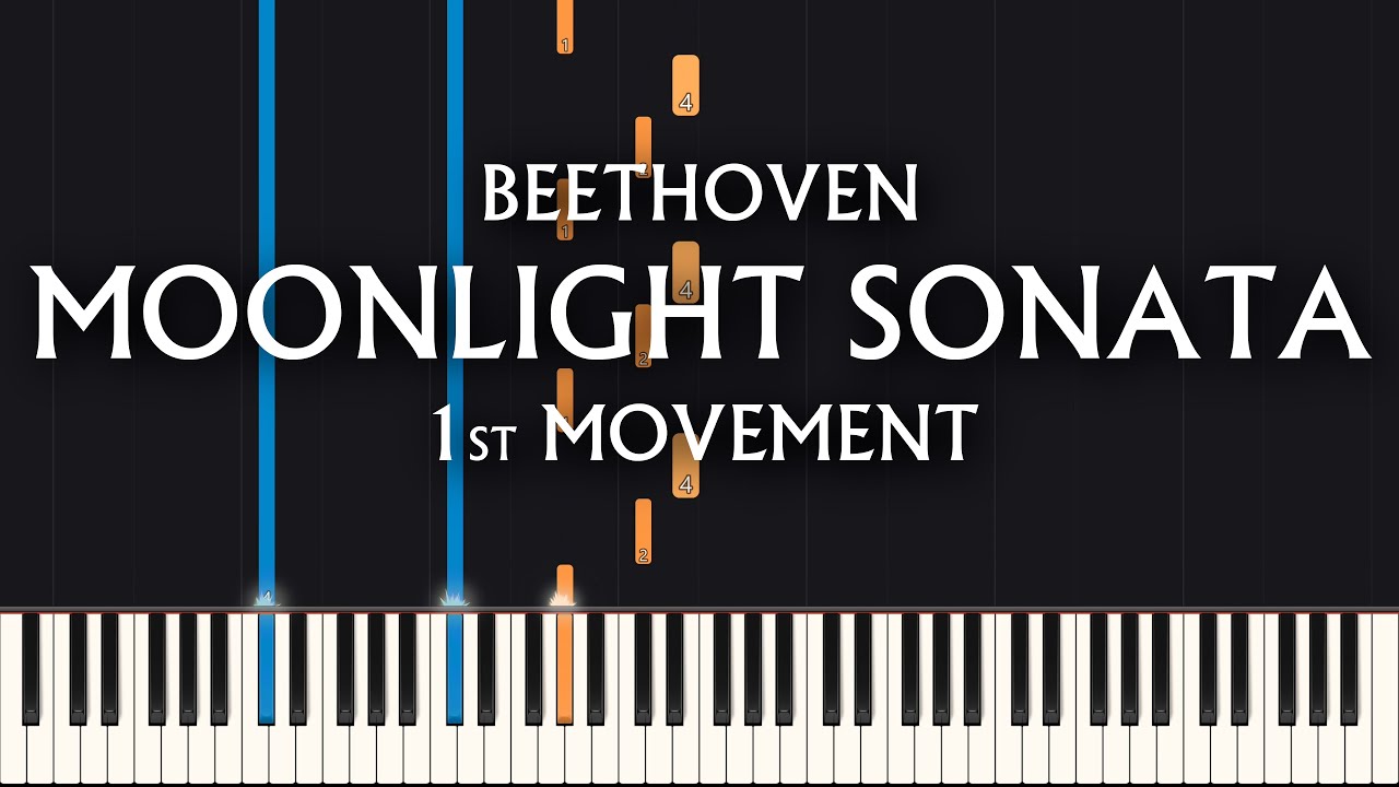 Beethoven - Moonlight Sonata 1st Mvt. (with finger hints)