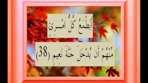 القران الكريم سورة المعارج الأية 38.wmv