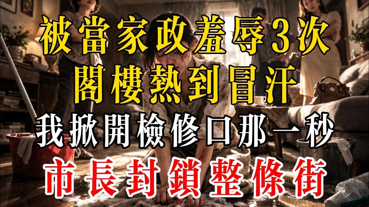 遭當傭人羞辱三回，閣樓悶到冒汗，掀開檢修口瞬間，整条街直接被封鎖