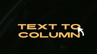 Text to Column In Excel