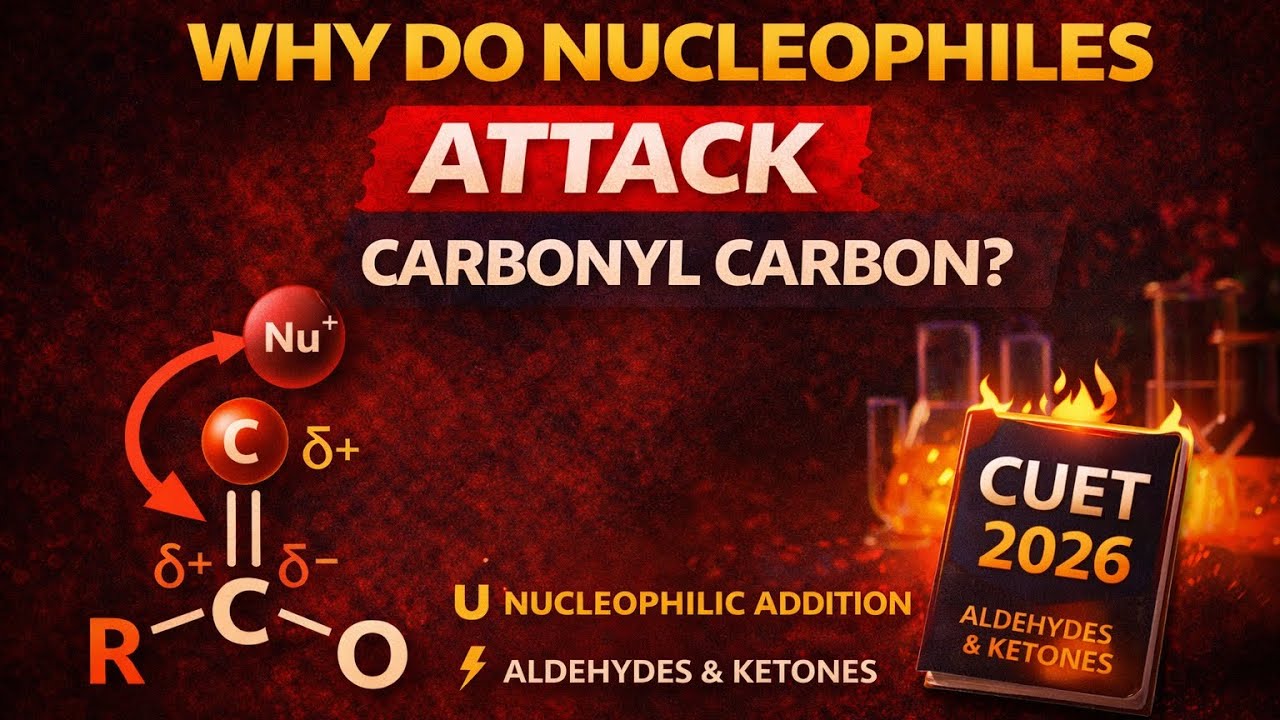 Why Do Nucleophiles Always Attack Carbonyl Carbon? CUET's Most Asked Mechanism | CUET UG Chemistry
