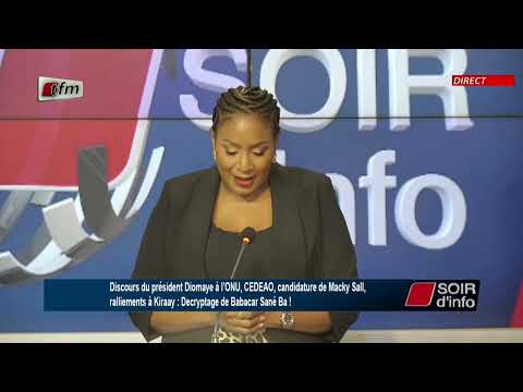 Evening News - French - Host: Sarah CISSE - Guest: Ambassador Babacar Sané Ba - September 24, 2026