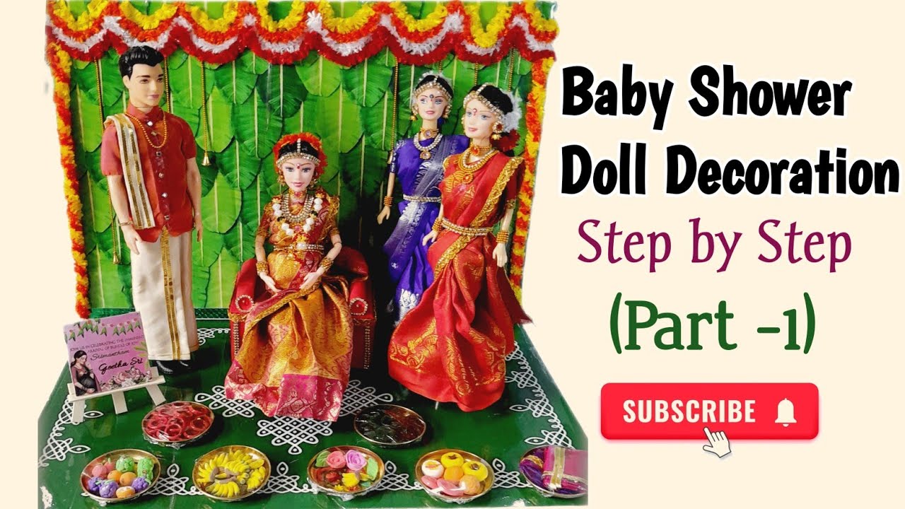 Seemantham Doll Set Making (part-1) || baby shower decoration || Easy Method 
