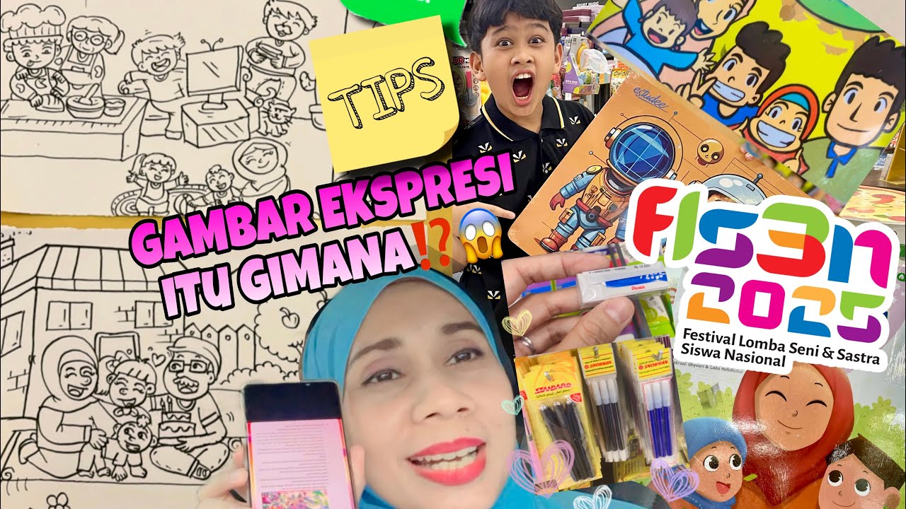 BERBURU TIPS MENANG LOMBA FLS3N GAMBAR EKSPRESI❗ 😱😍 BORONG ALAT LOMBA TERBAIK GRAMEDIA 🥳