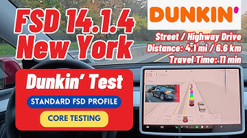 Tesla FSD v14.1.4 STANDARD Profile Fails Left Turn @6:57 | Dunkin Test