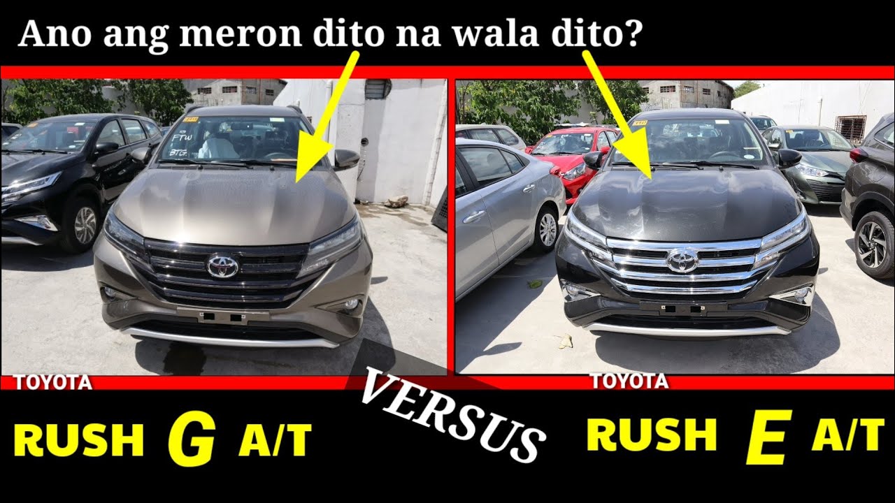 2019 Toyota Rush G versus Toyota Rush E | Comparisons ...