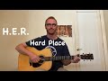 H.E.R. - Hard Place Guitar Lesson + How To Solo