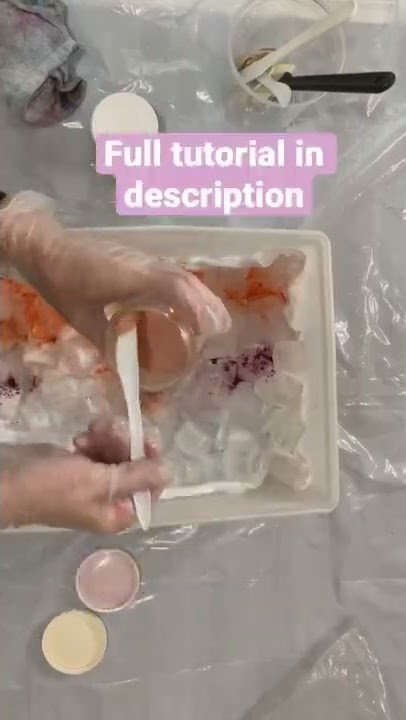 Ice Dyeing with Glue Resist #shorts