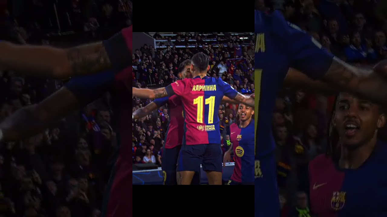 BARCELONA vs BENFICA🥶🤯 #shorts #barcelona #ucl #edit #football #raphinha #benfica #trendingshorts