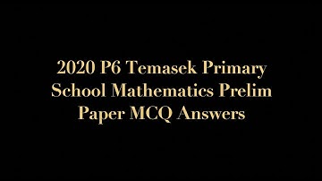 2020 P6 Temasek Primary School
