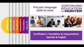 CE@hunter translation & interpretation certificates