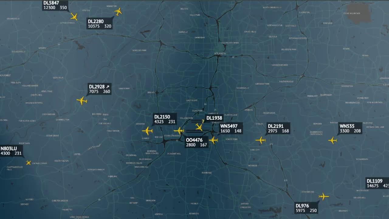[LIVE ATC] Atlanta International Airport KATL LIVE RADAR YouTube