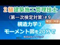 【２級建築施工管理技士／第一次検定対策#9】構造力学③／モーメント図を２０分で解説