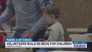 Tri-State volunteers build 80 beds for children in need