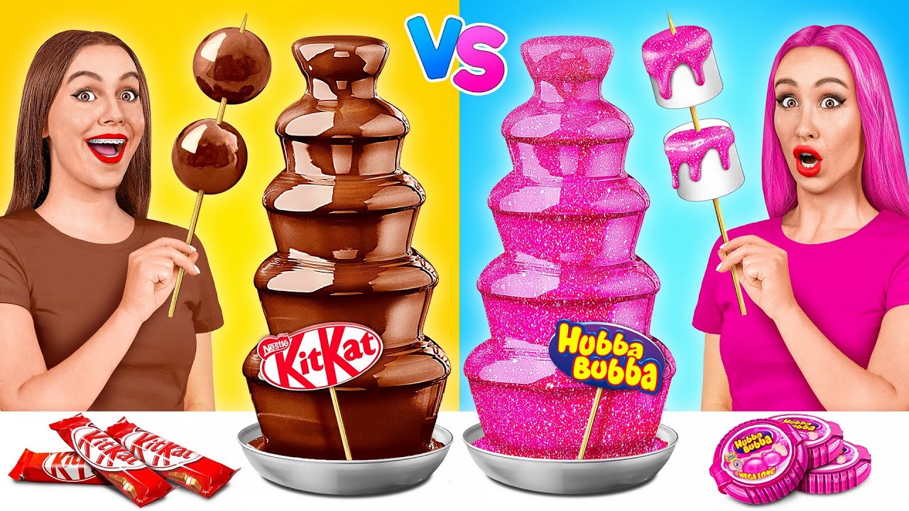 Chocolate Fountain Fondue Challenge by Mega DO Challenge YouTube