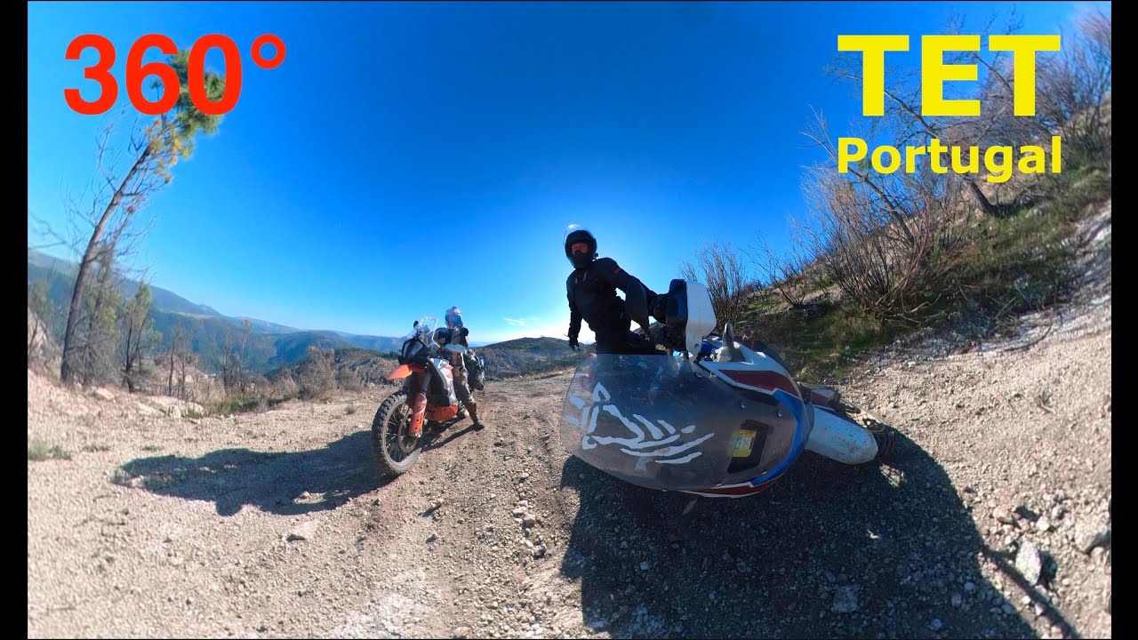 TET Portugal sect3 | Serra de Estrela | Honda AfricaTwin !CRASH! and KTM 890 Adventure R | Insta360°
