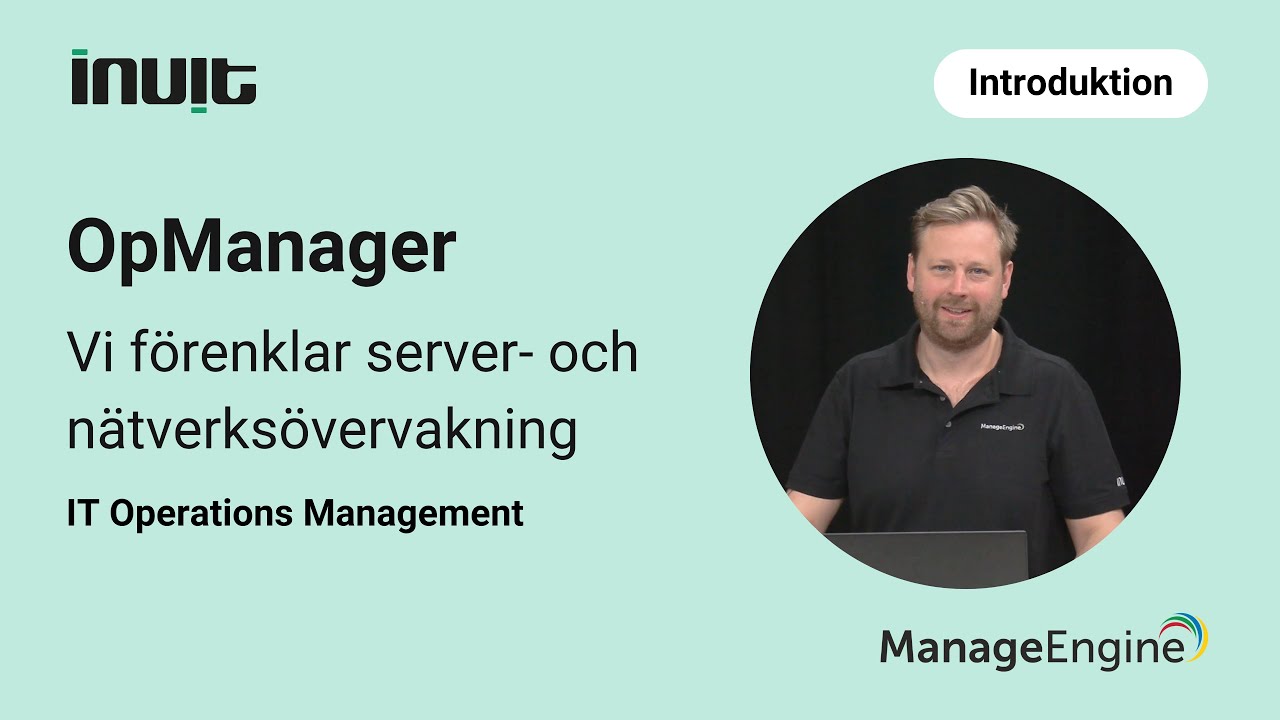 OpManager - nätverksövervakning - ITOM [introduktion] - YouTube
