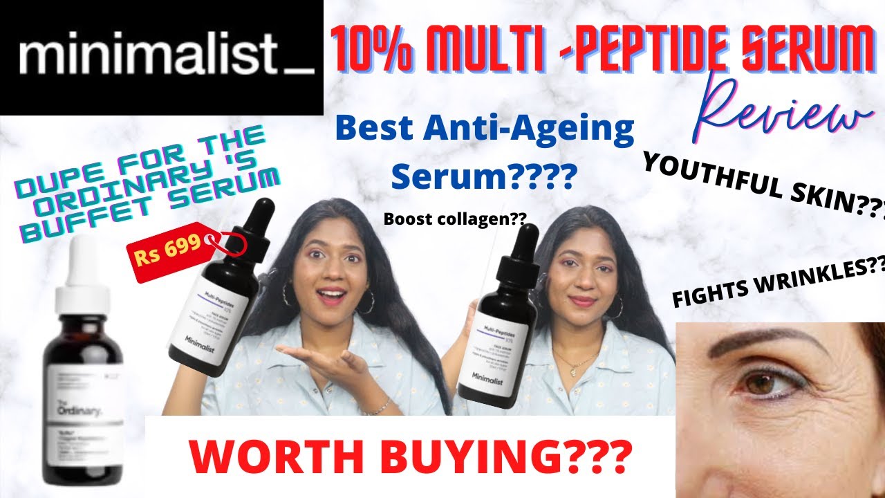 Minimalist Multi Peptide Serum Review in Tamil Best Antiageing serum