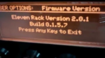 Eleven Rack Firmware version check