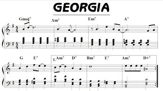 GEORGIA On My Mind - Keeping the beat 🎹 Jazz Piano Tutorial ❤
