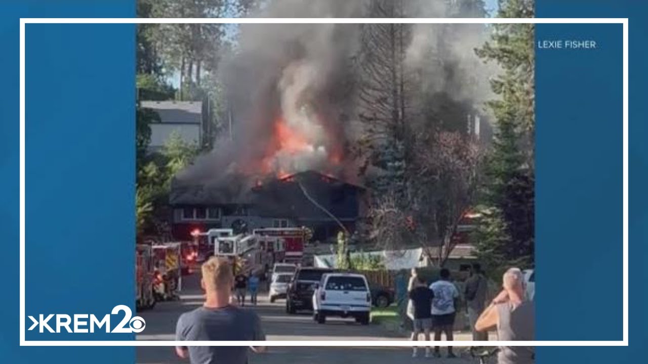 Two homes damaged, firefighter injured in Spokane Valley fire - YouTube