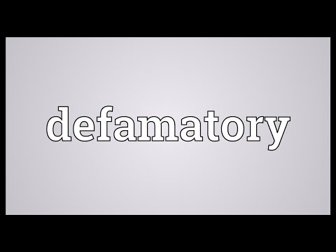 Header of defamatory