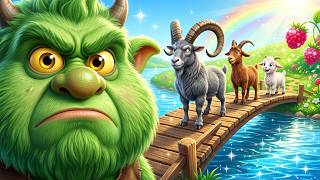 The Three Billy Goats Gruff & The Troll | 3D Fairy Tale &  Bedtime Story for Kids