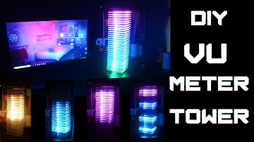 DIY VU Meter Tower|sound reactive led VU Tower