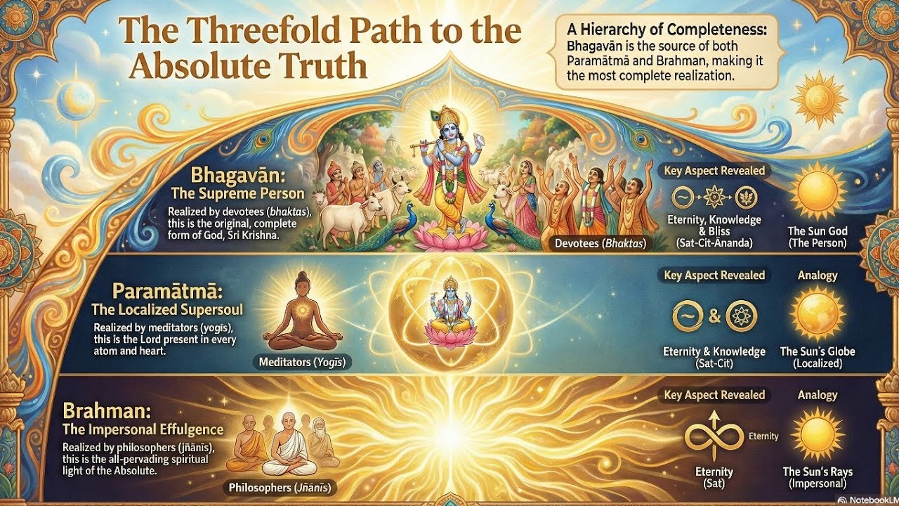 P4E. Bramhan, Paramatma & Bhagavan: One Supreme Truth, Three Realizations SB 1.2.11
