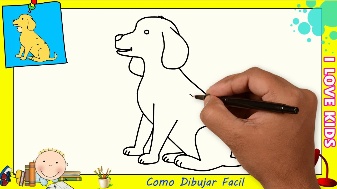 Perro para dibujar facil